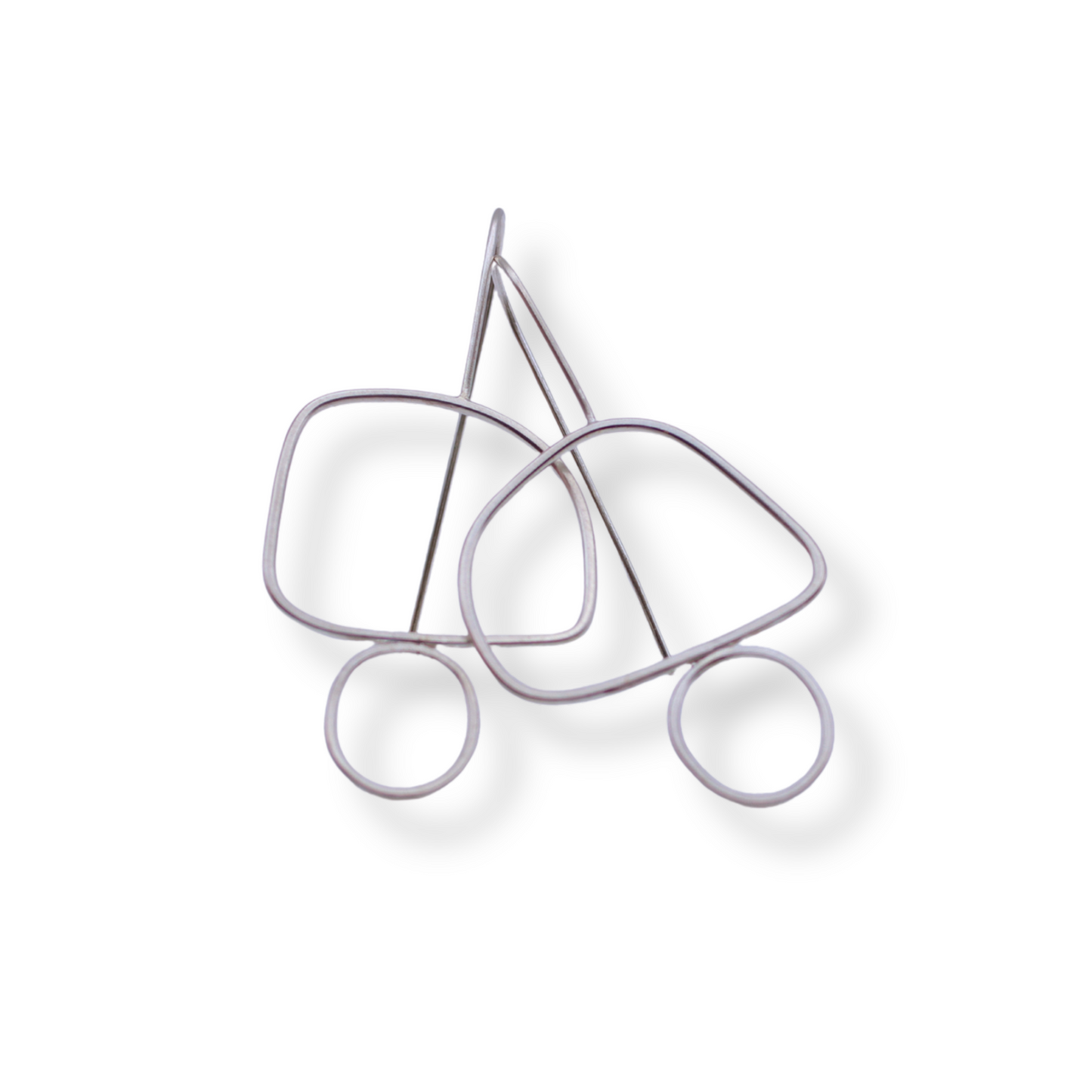 Chloë Waddell Sterling Silver Frame Earrings Small | #2