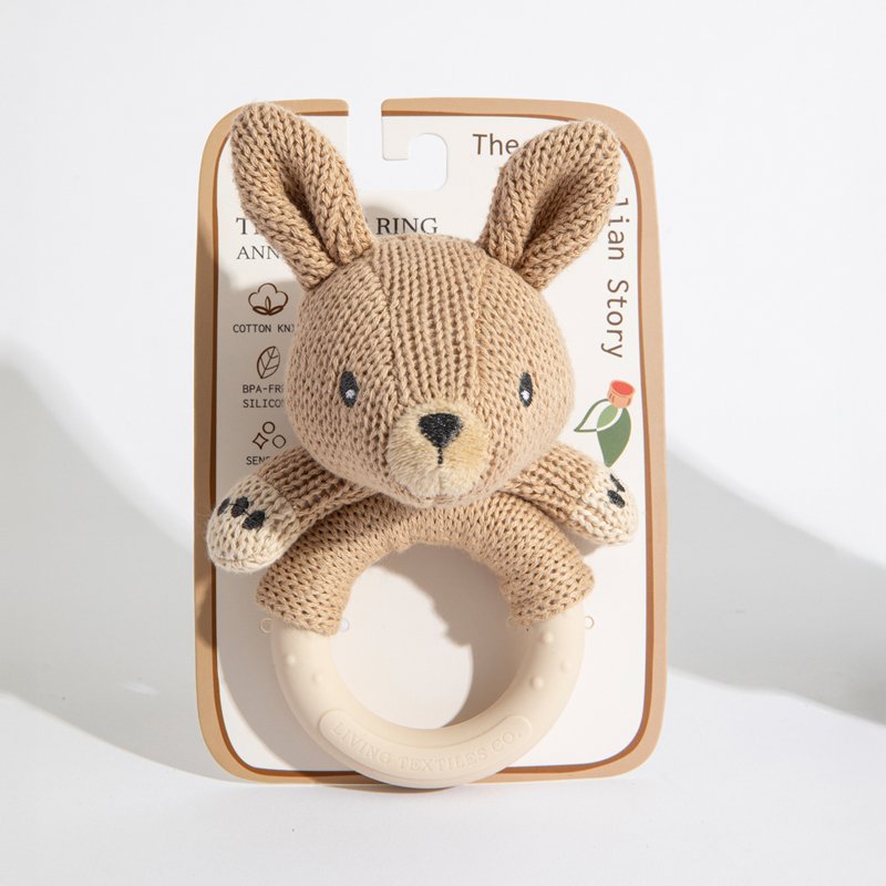 Living Textiles Co. Australiana Ring Rattle | Kylie the Kangaroo