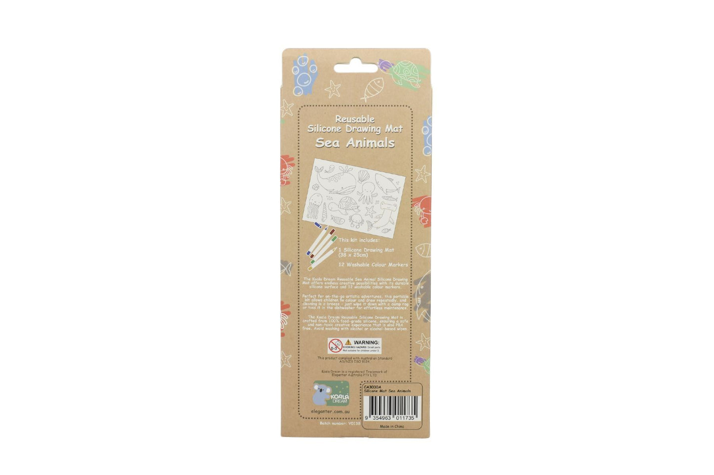 Koala Dream Reusable Silicone Drawing Mat | Australian Sea Animals