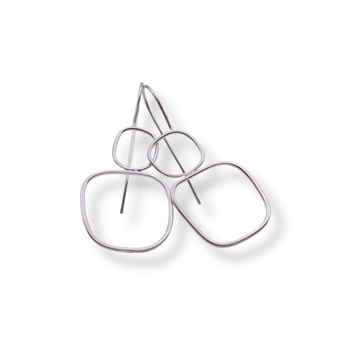 Chloë Waddell Sterling Silver Frame Earrings Small | #1