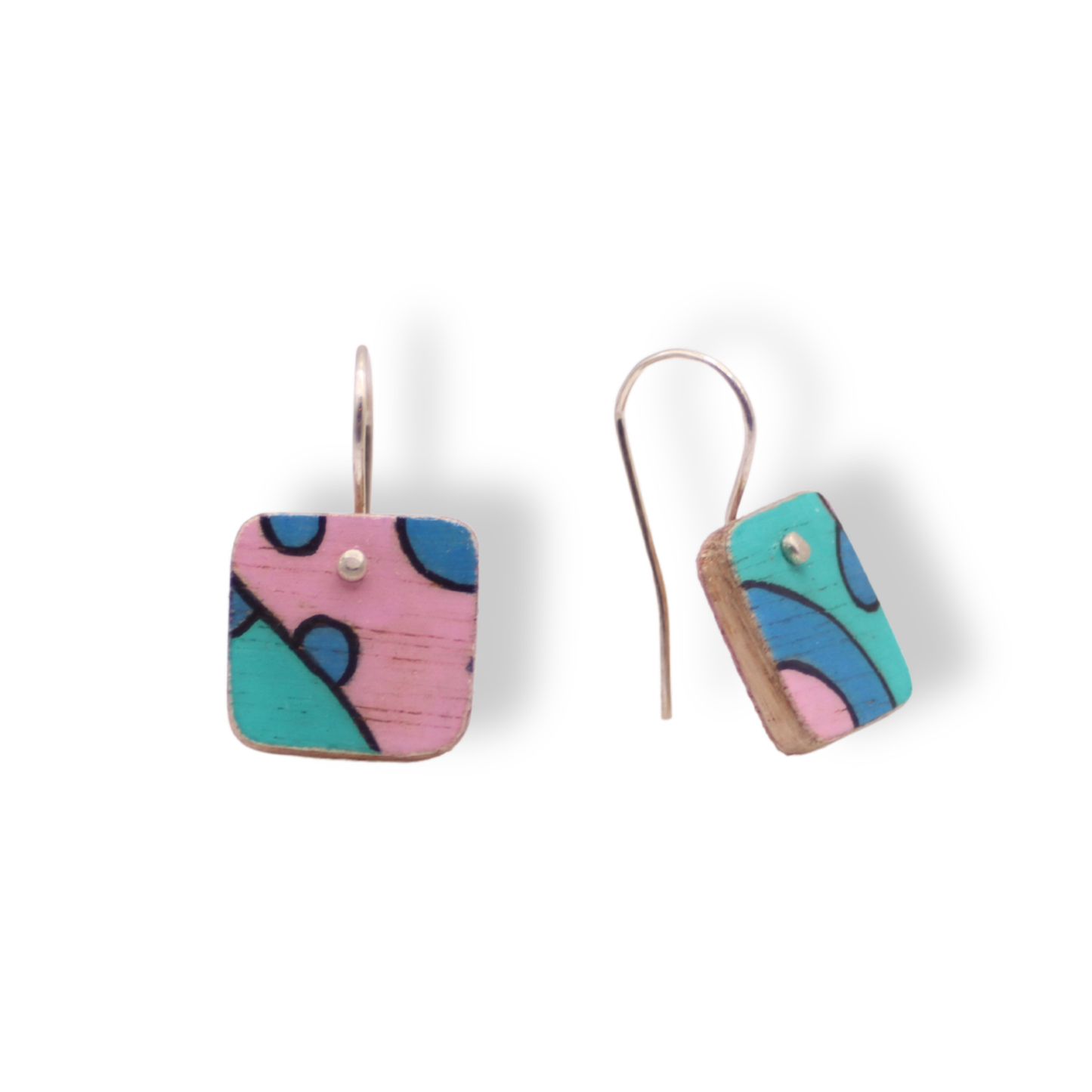 Chloë Waddell Hand-Coloured Plywood Earring X-Small | #4