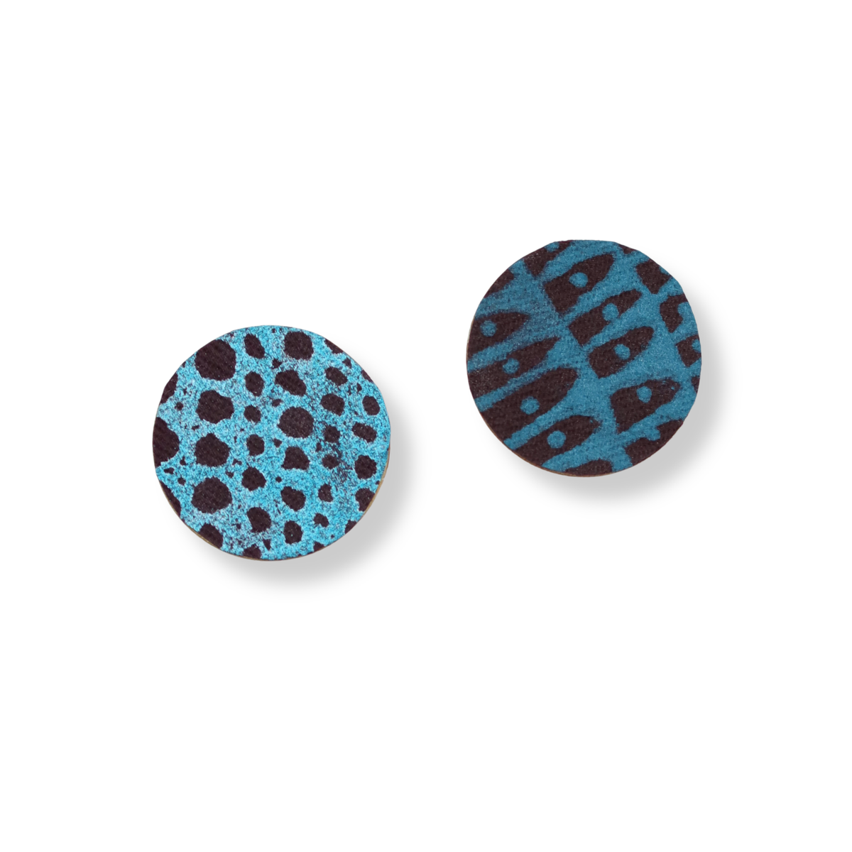 Delvene Cockatoo-Collins Textile Stud Earrings | #1