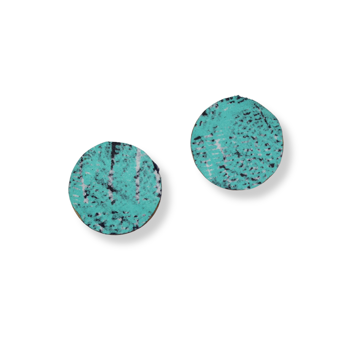 Delvene Cockatoo-Collins Textile Stud Earrings | #3