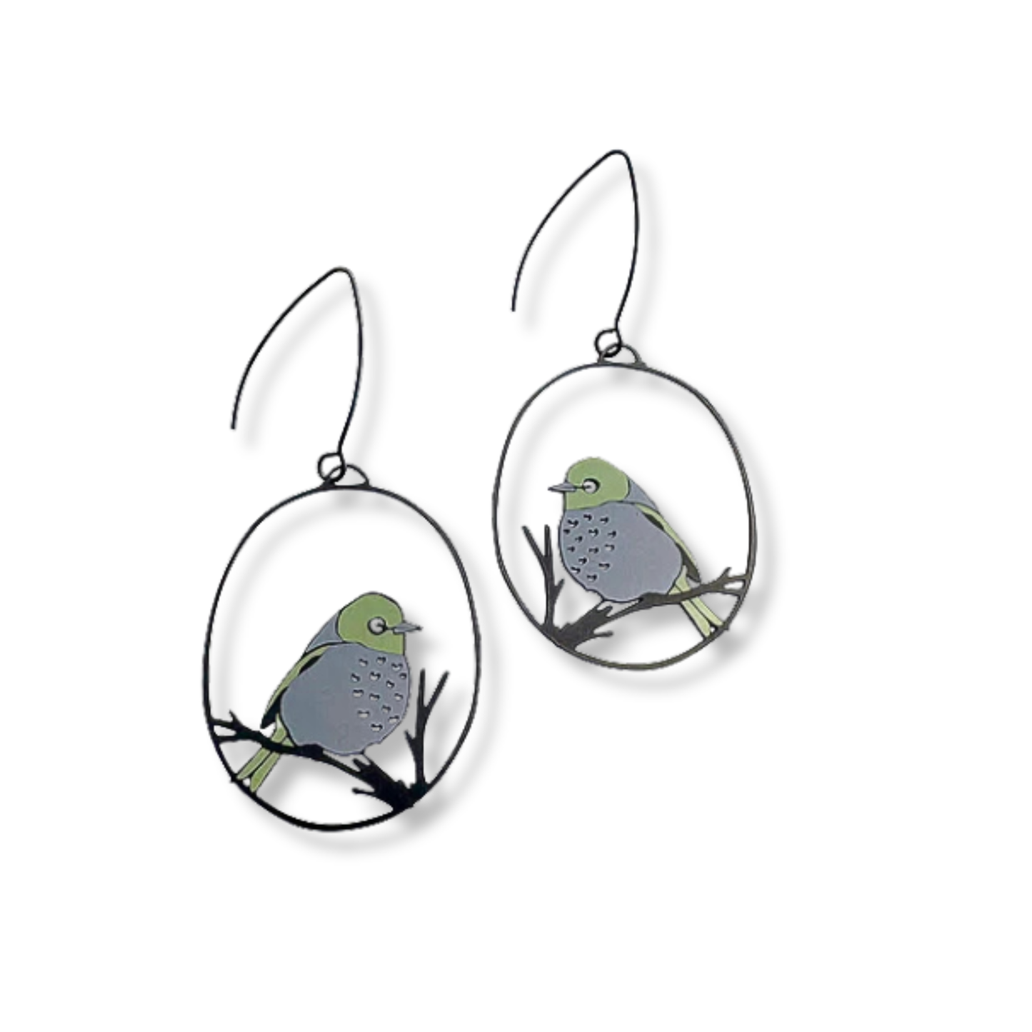 Denz Silvereye Bird Earrings