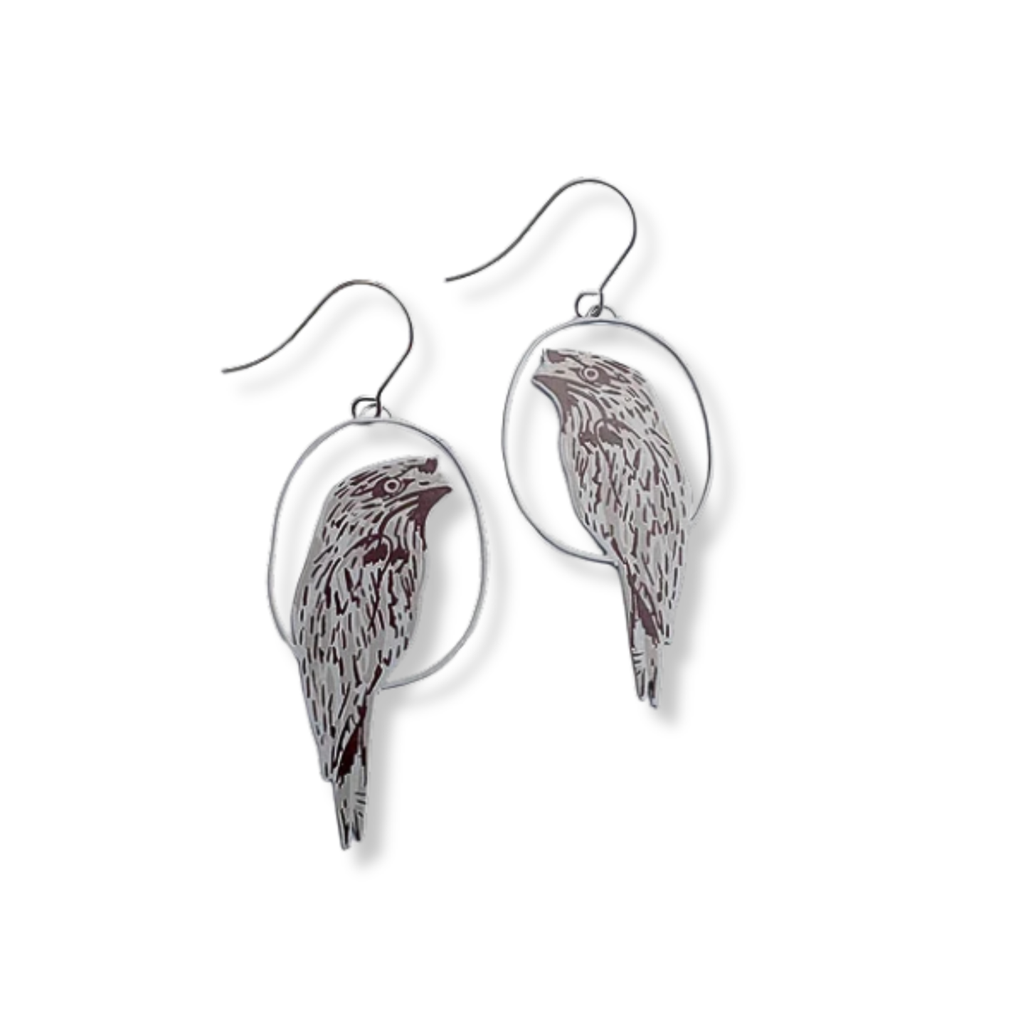 Denz Midi Tawny Frogmouth Earrings