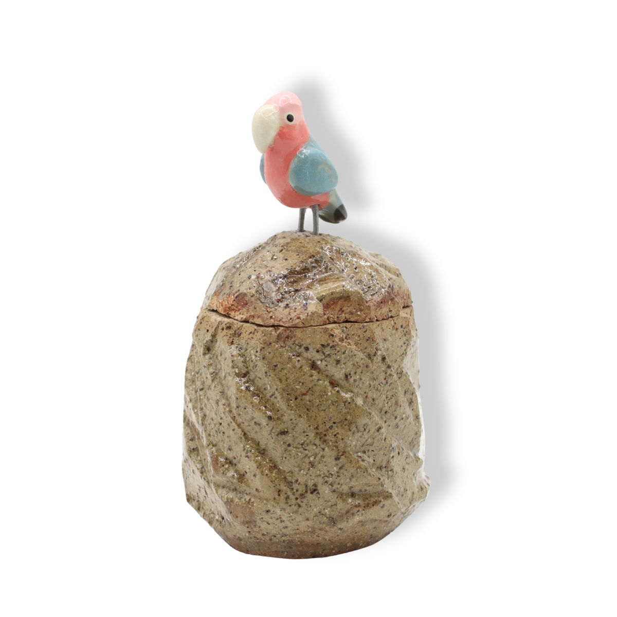 Green Bird Ceramics Kurinuki Treasure Box | Galah