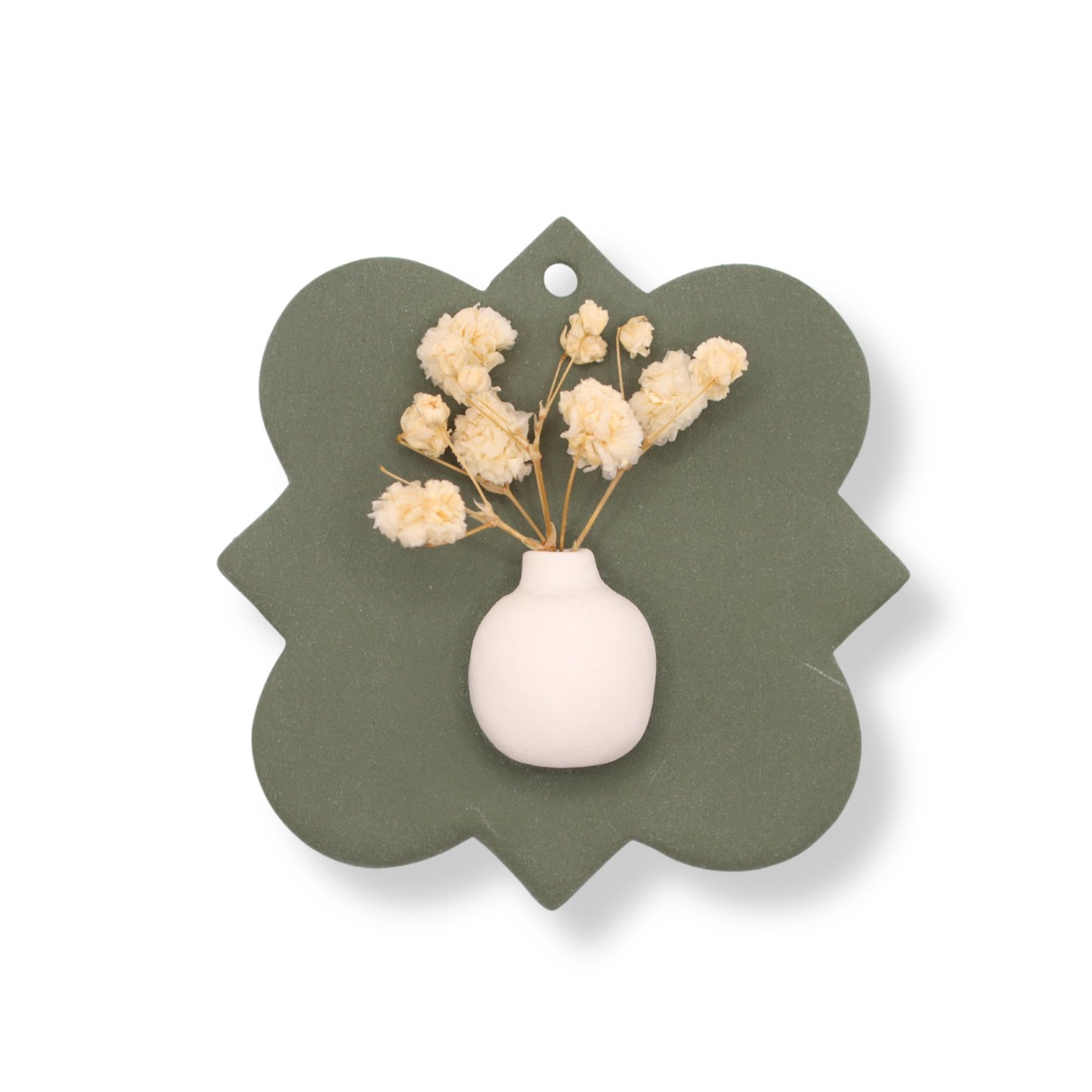 Illy's Wall Porcelain Cookie Wall Vase | Dark Green #1