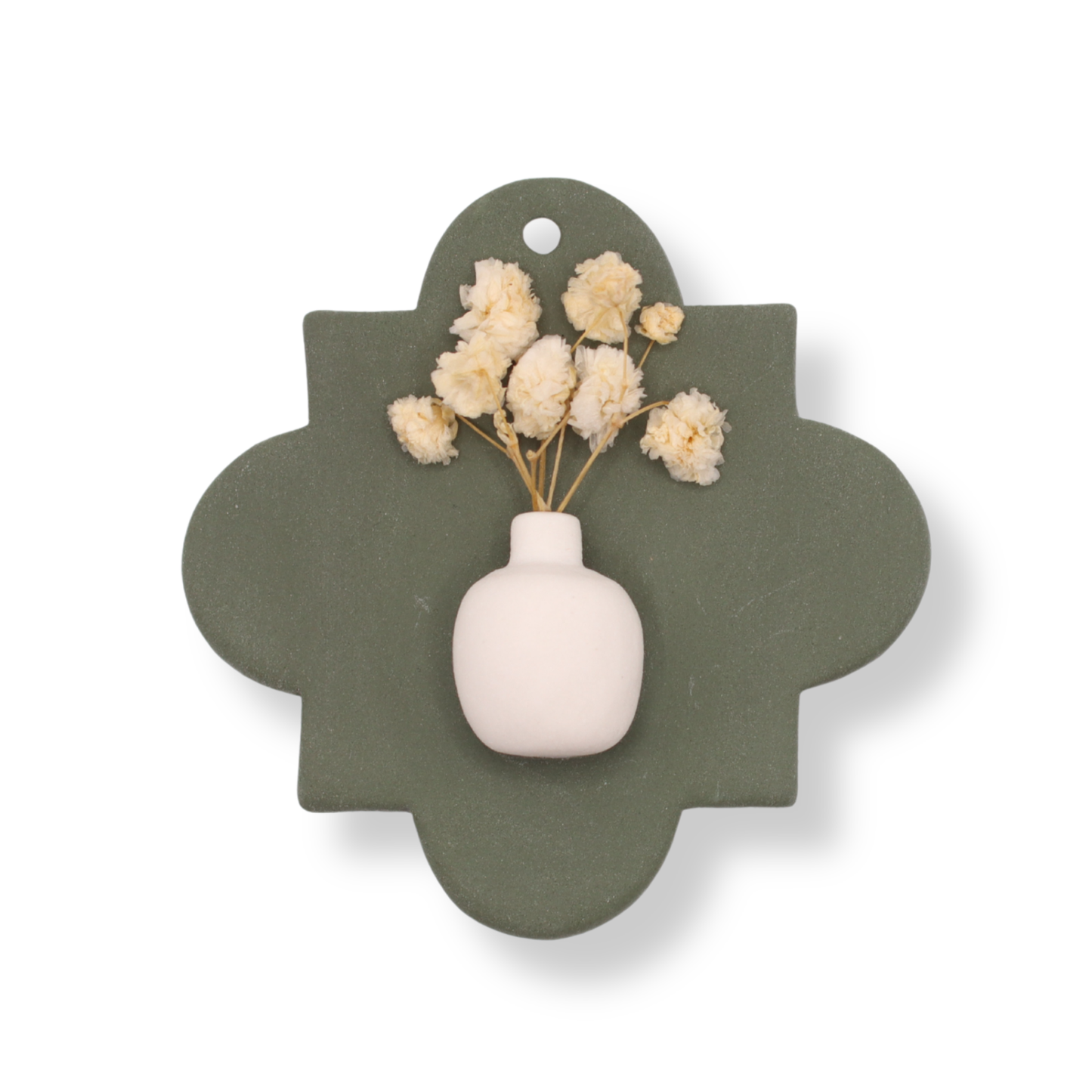 Illy's Wall Porcelain Cookie Wall Vase | Dark Green #2