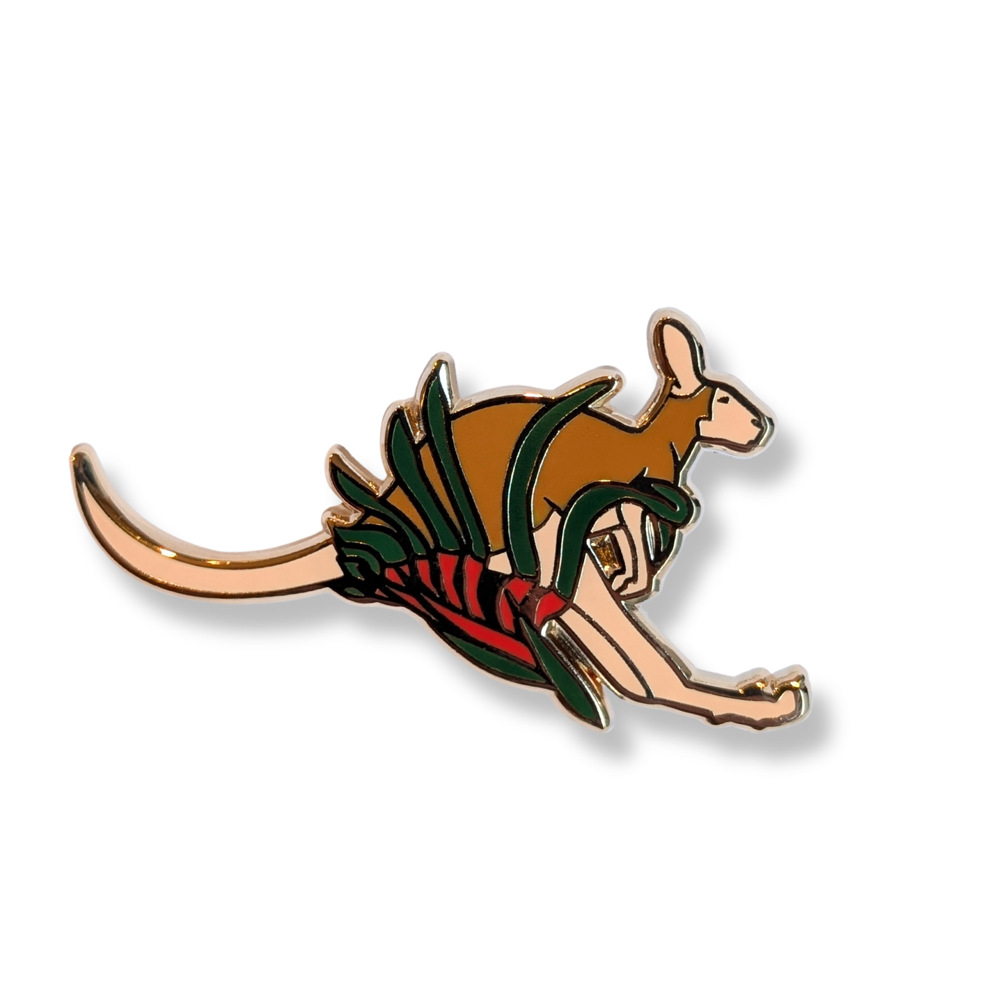Jesse Irwin Enamel Pin | Kangaroo with Kangaroo Paw