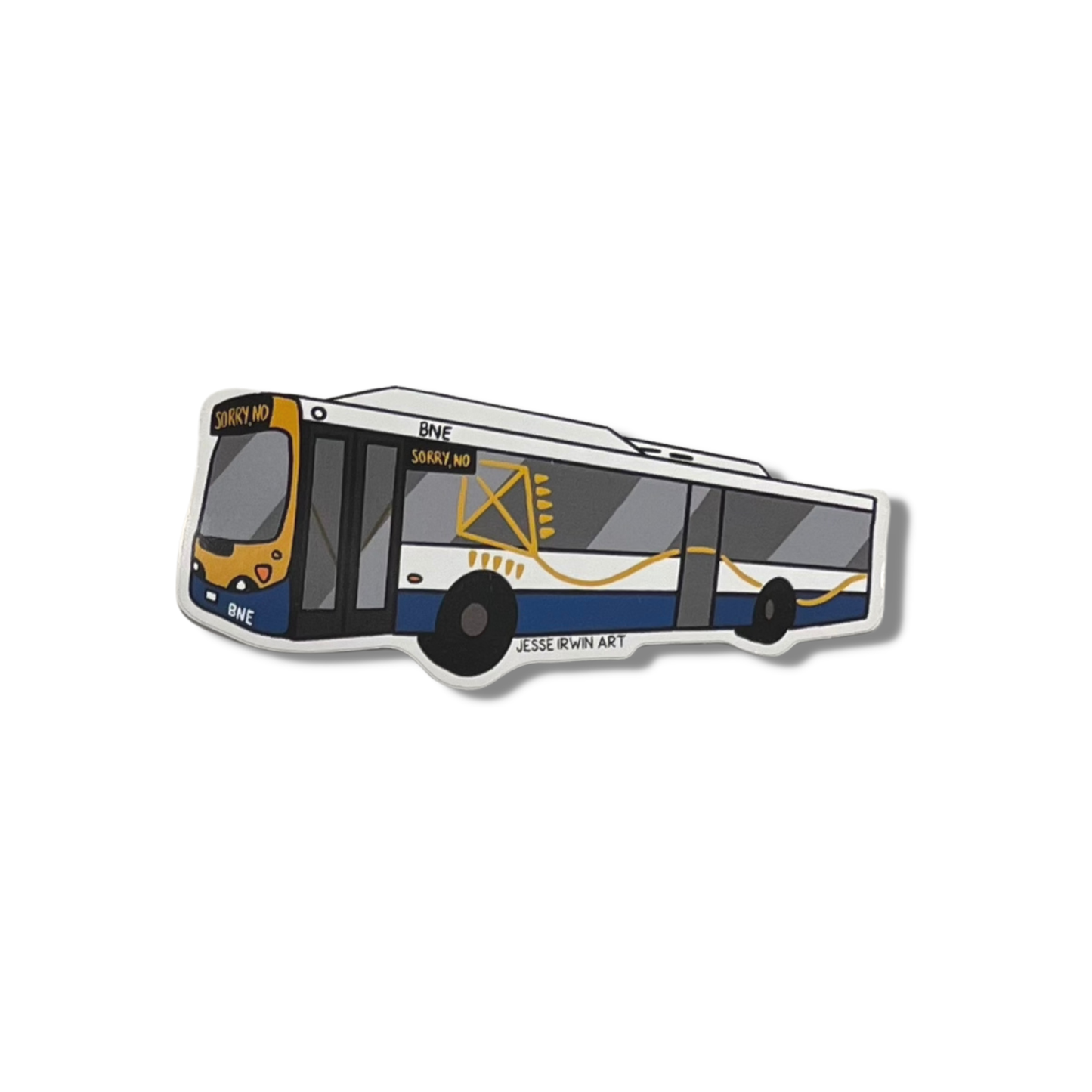 Jesse Irwin Sticker | Brisbane Bus