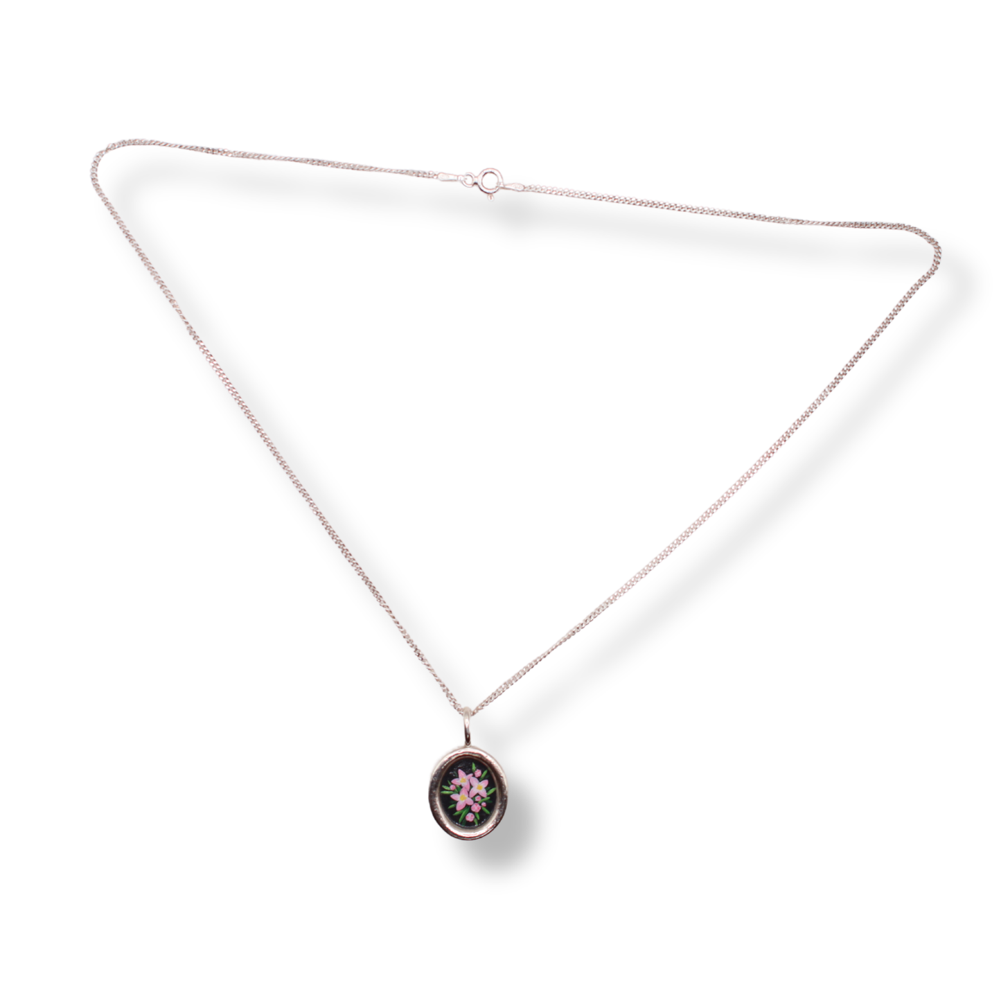Jewellery by Xiao Necklace | Framed Hand Painted Flower #1