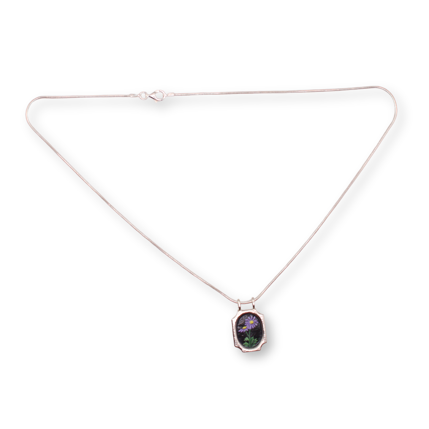 Jewellery by Xiao Necklace | Framed Hand Painted Flower #2