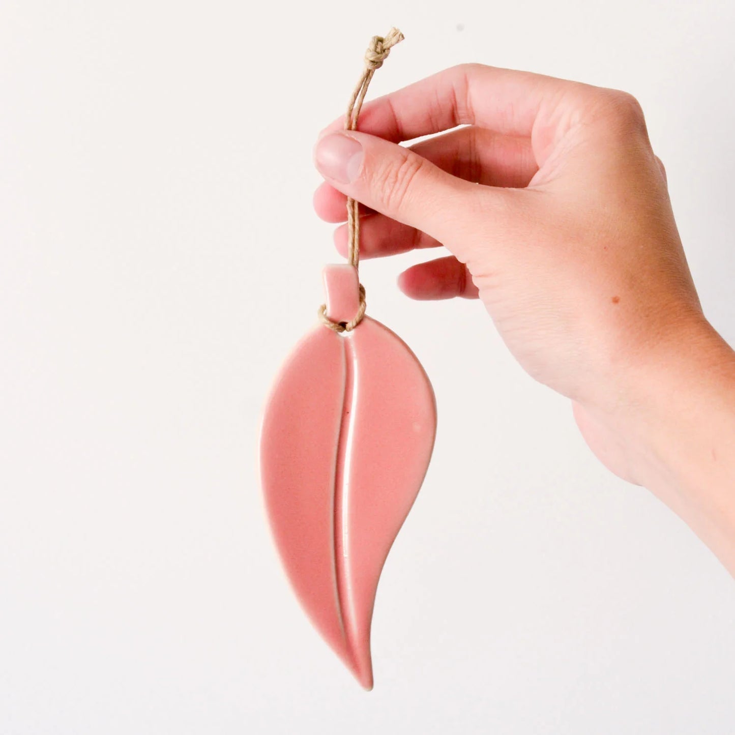 Kim Wallace Eucalyptus Leaf Ornament | Coral - Large