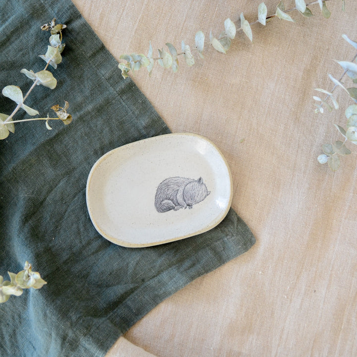 Kim Wallace x Renee Treml Ceramic Dish | Sleeping Wombat