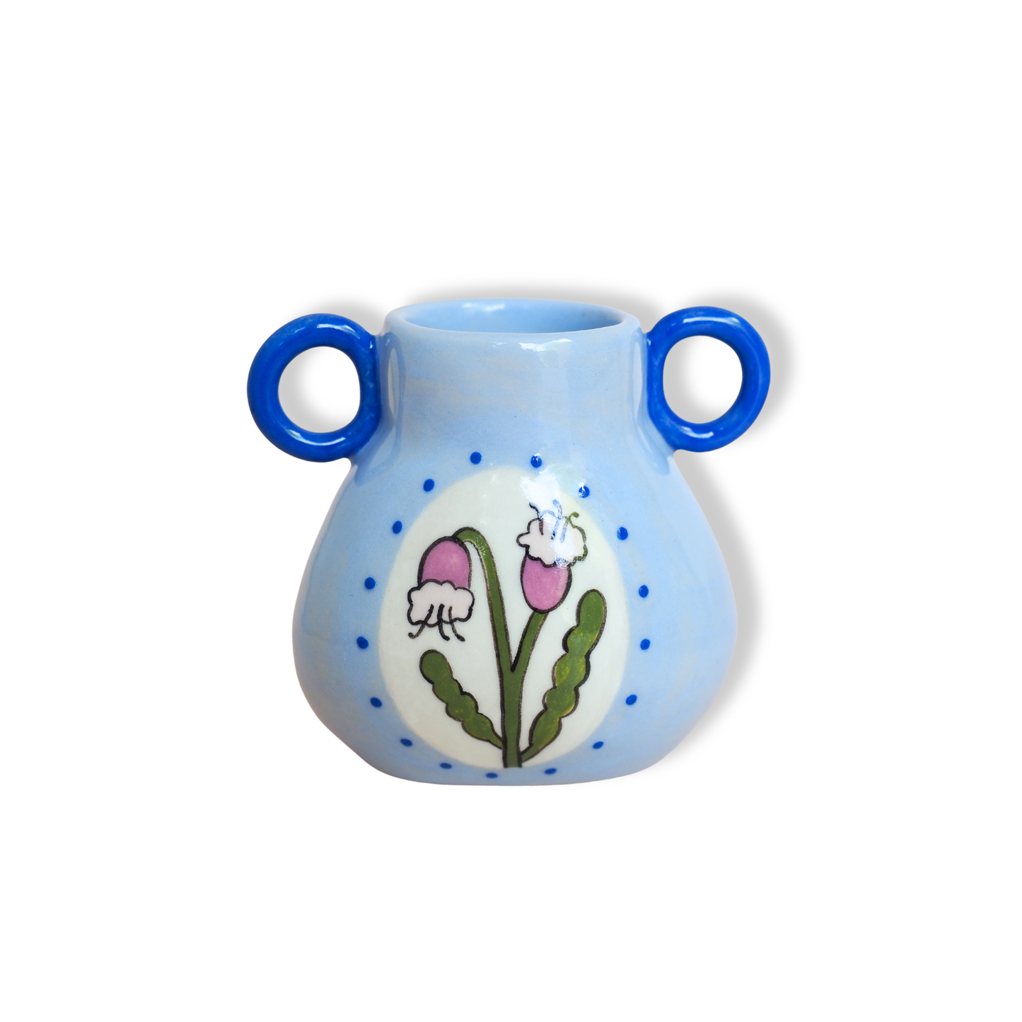 Kathy Gardiner Bluebell Bud Vase | Duo Purple Flowers
