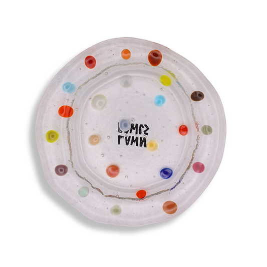 Lawn Bowls Glass Bowl | Clear Confetti