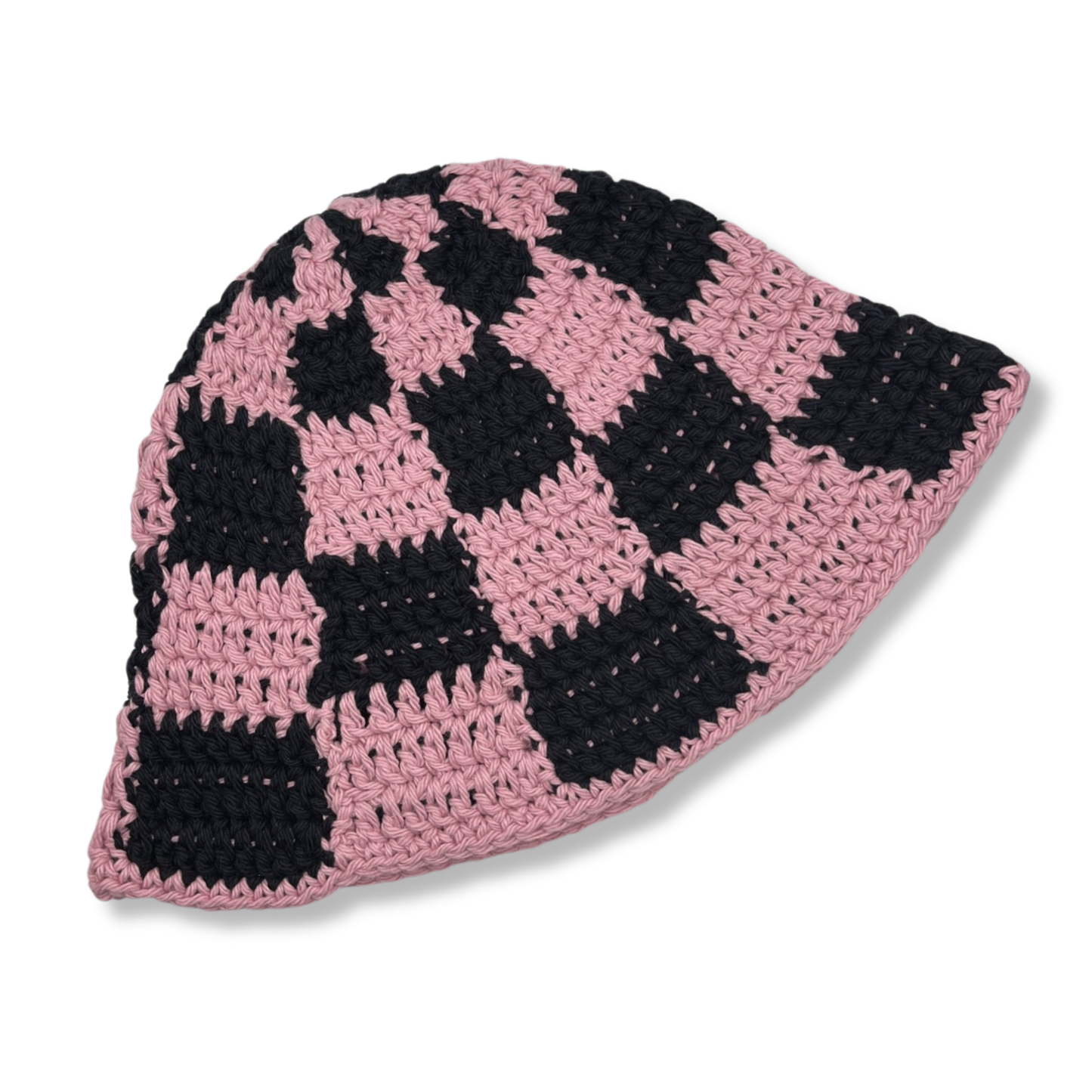 Mary Mary Hand Crocheted Sun Hat | Pink & Black