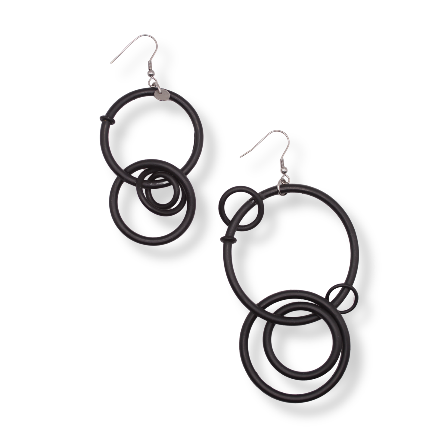 Mika's Design Kanzashi Earrings | Black