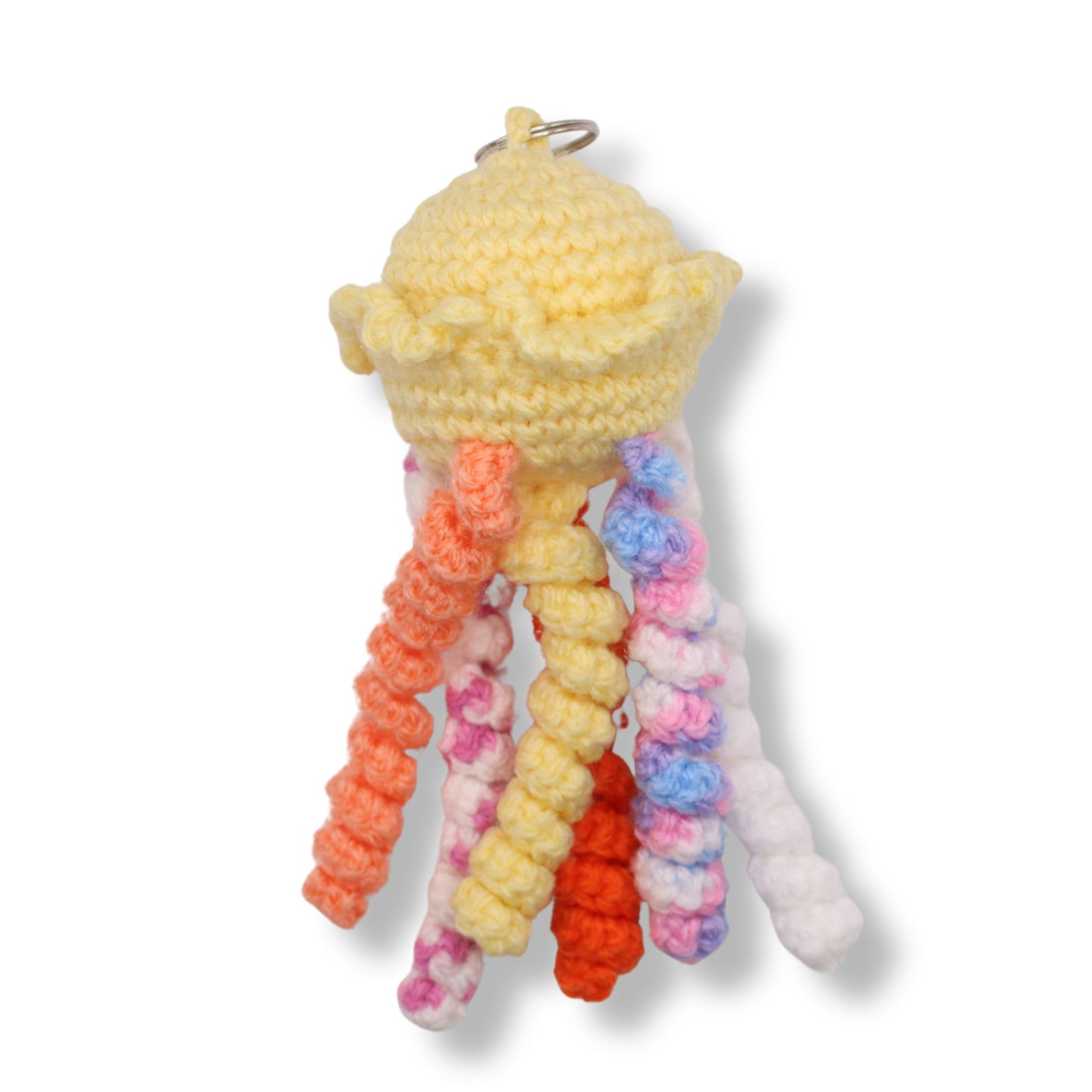 Millie Radovic Hand Knitted + Crocheted Bag Deocration | Yellow Jellyfish