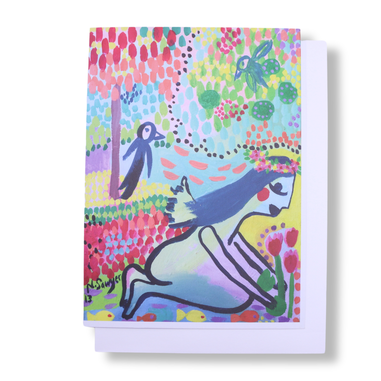 Nadine Sawyer Large Greeting Card | Beautiful Nature Angel