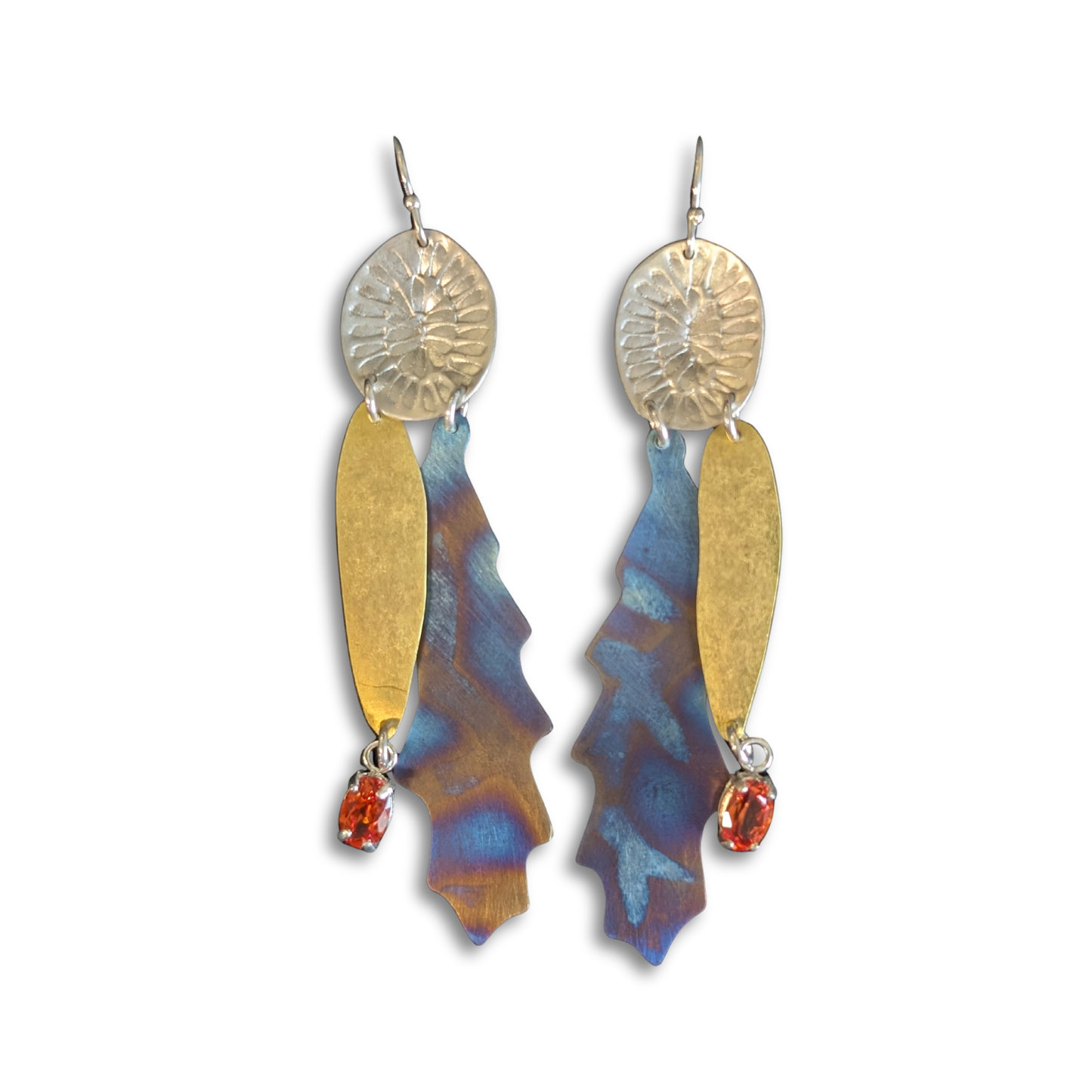 Nicole Jakins Earrings | Hakea with Leaf (Sapphire)