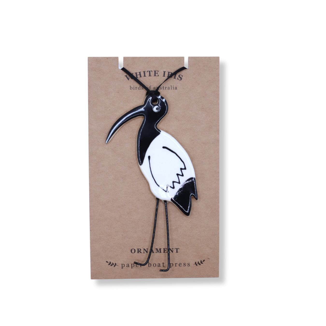 Paper Boat Press Ornament | White Ibis