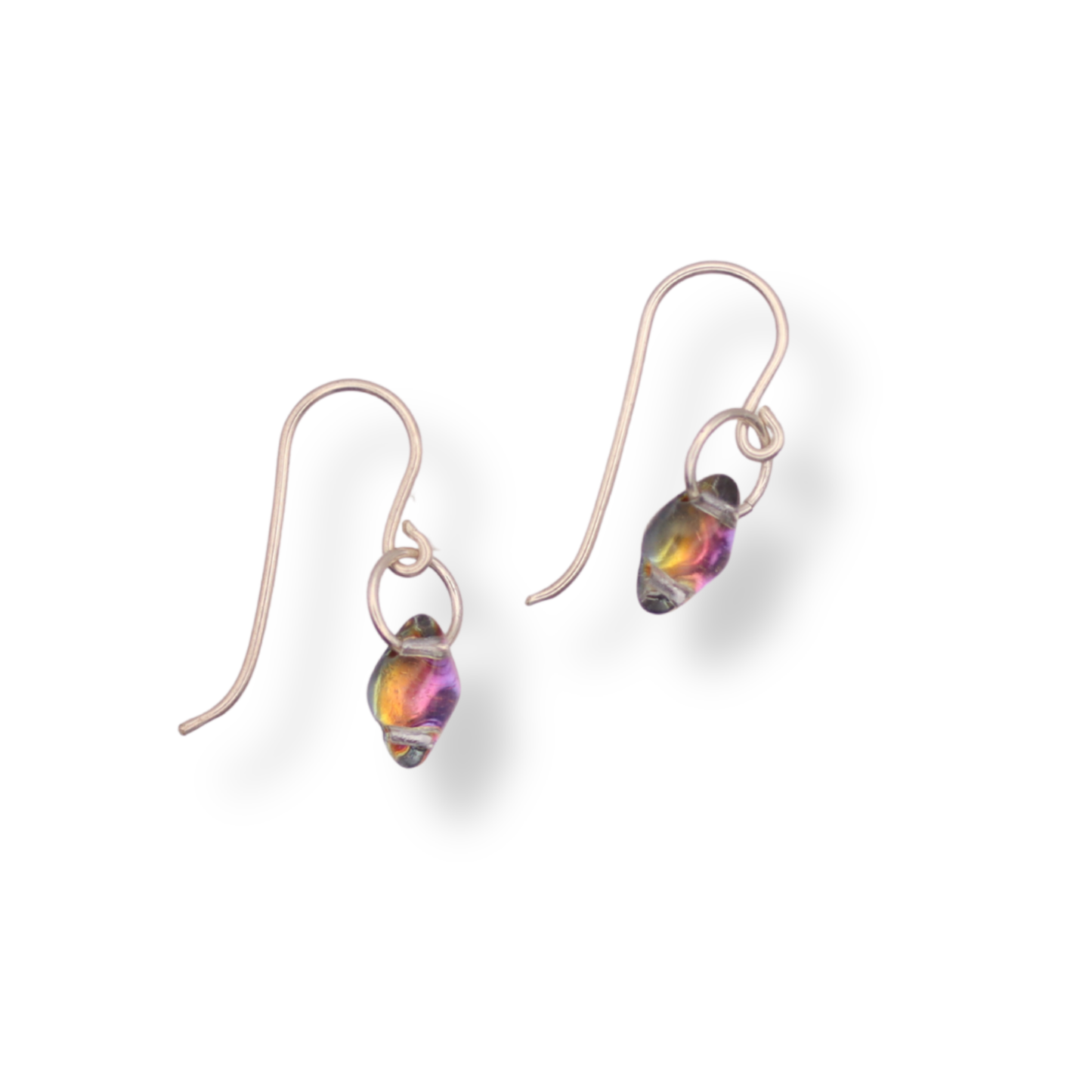 Paula Dunlop Lone Bead Earrings | Mirrored Acid Pink