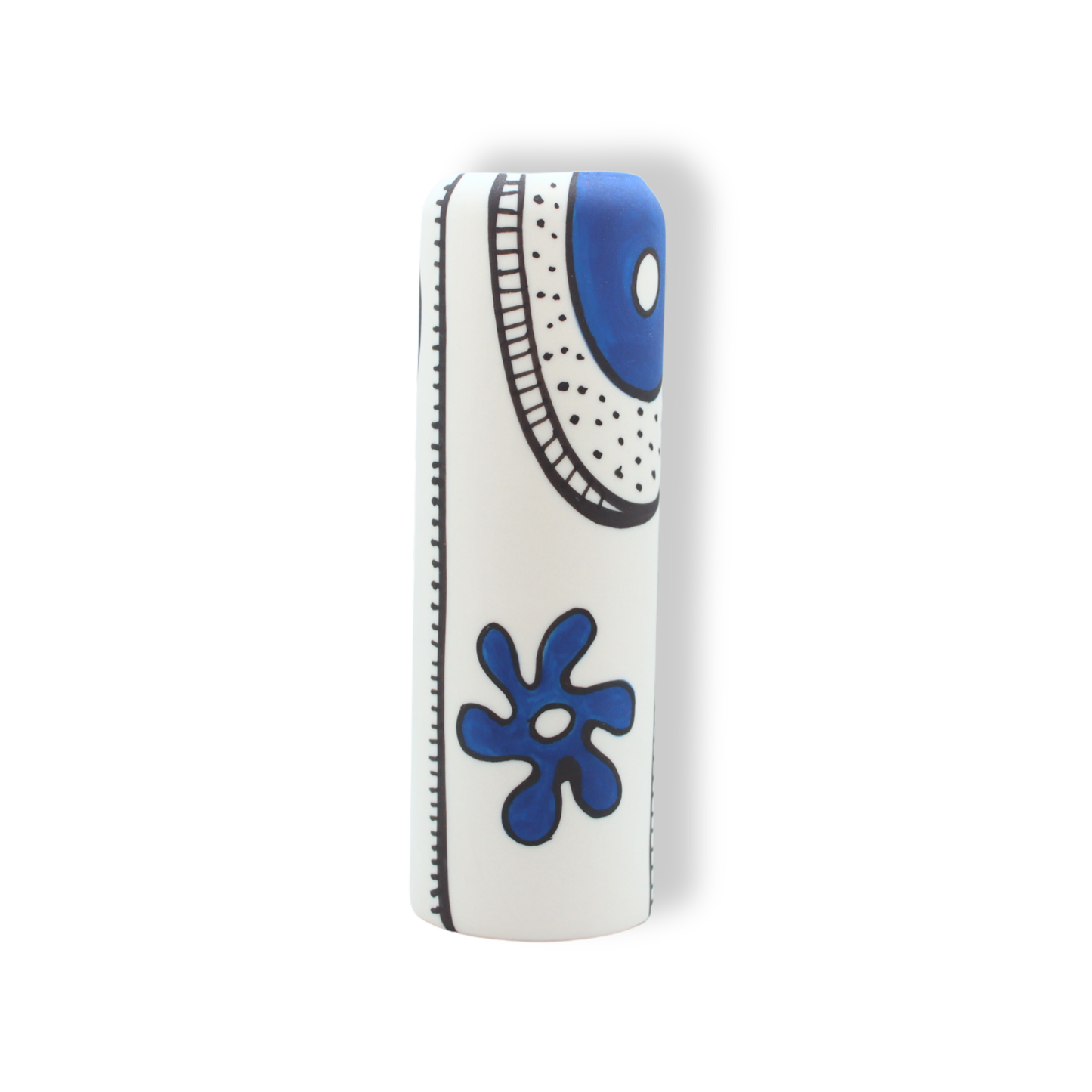 Ronelle Clarke Aegean Blue Cylinder Vase | Small