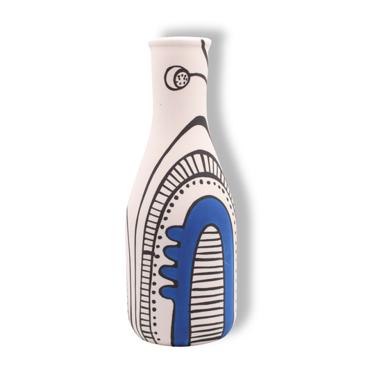 Ronelle Clarke Aegean Blue Small Bottle Vase