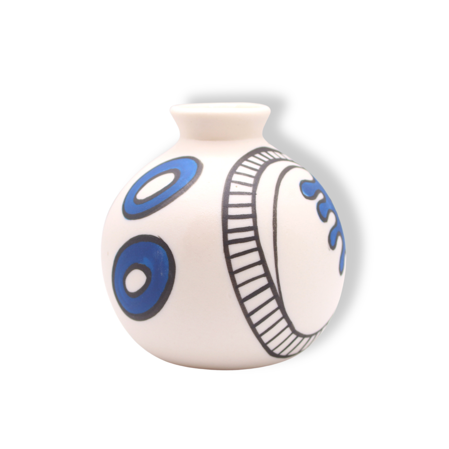 Ronelle Clarke Aegean Blue Small Round Vase #2