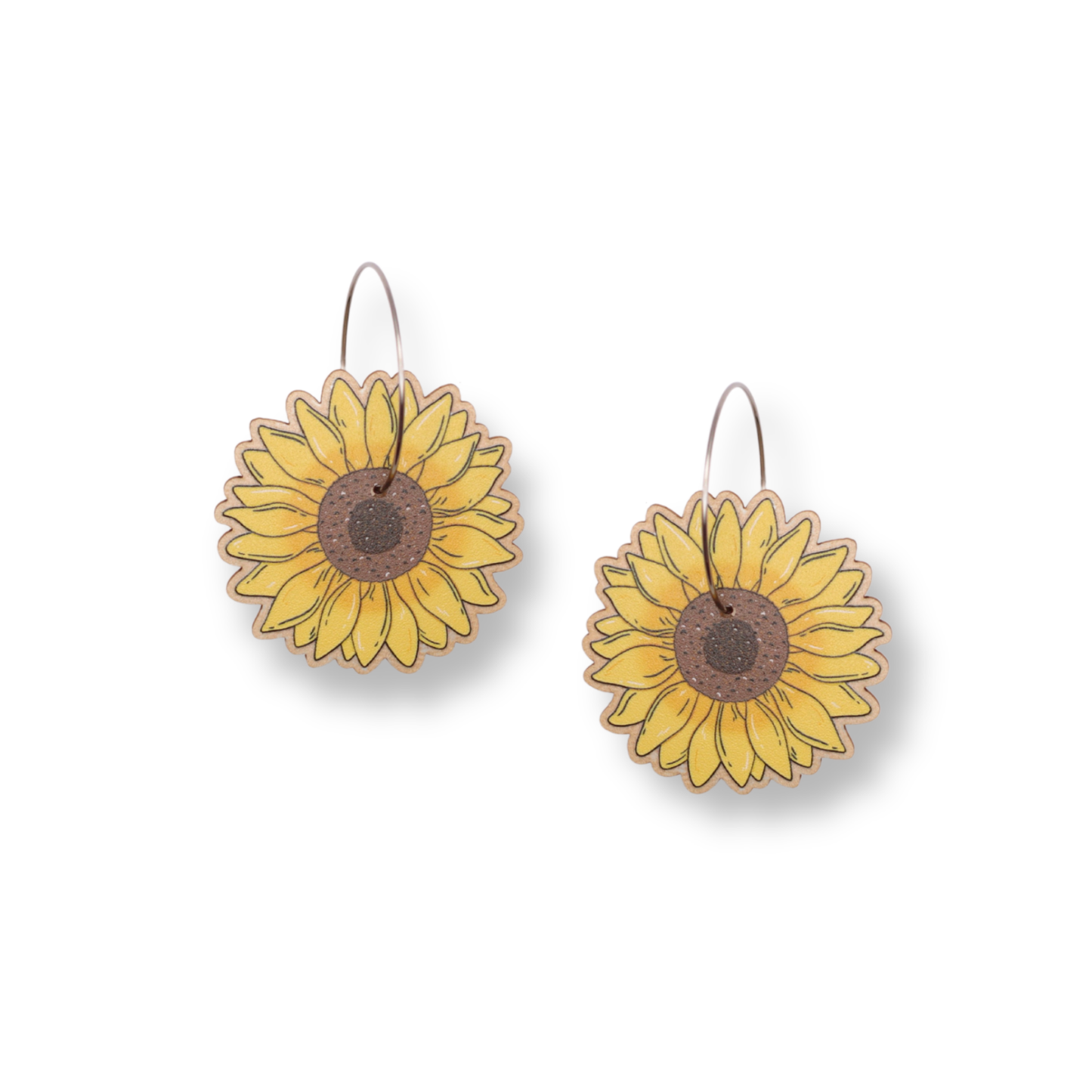 Busy Head Earrings | Sunflower Hoops