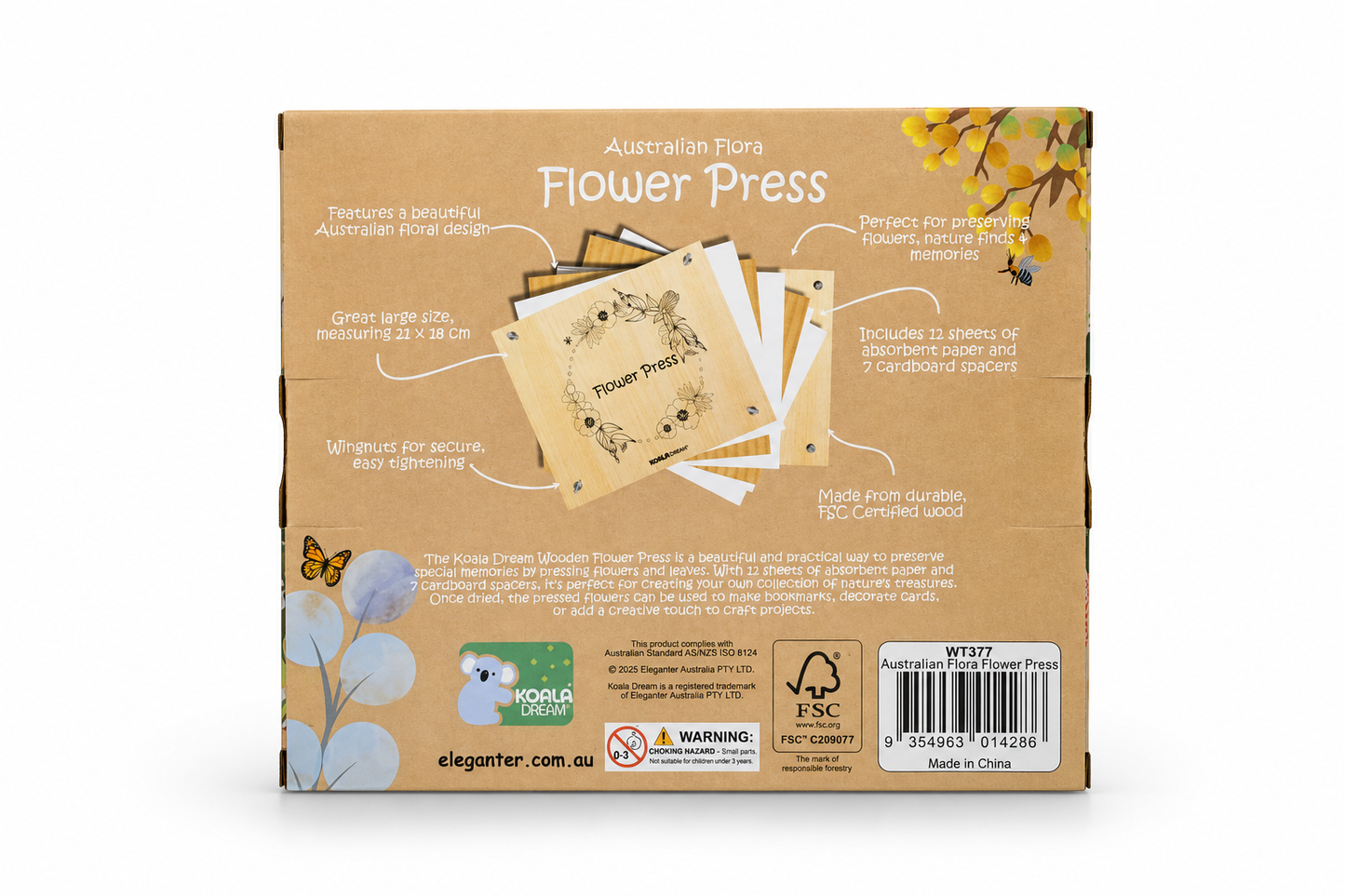 Koala Dream Flower Press Craft Kit | Australian Flora
