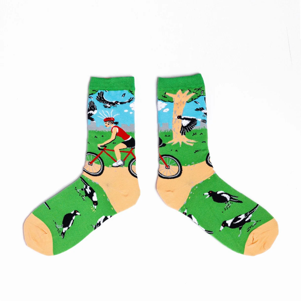 Spencer Flynn Socks | Swooping Magpie - Medium
