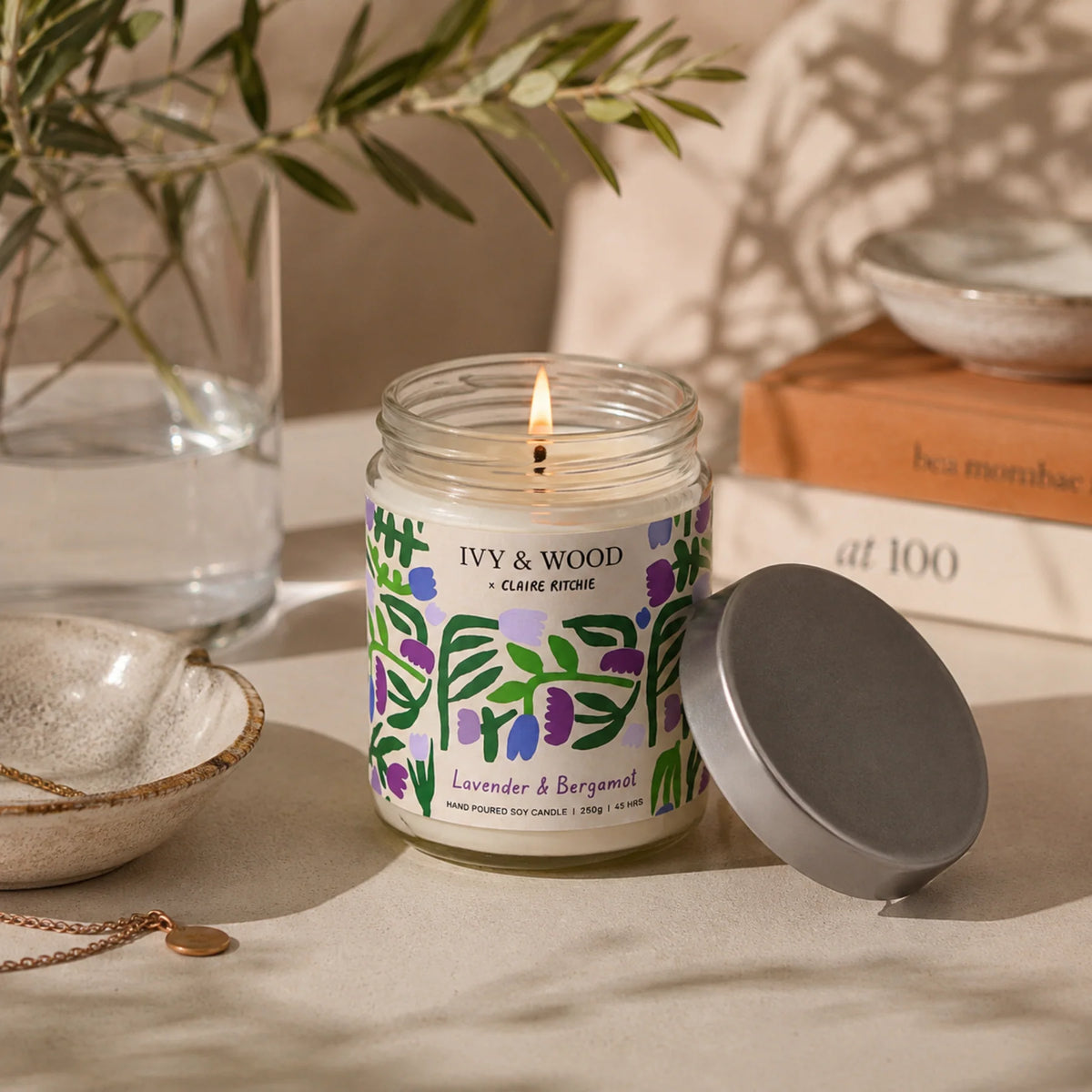 Ivy & Wood Bloom Candle | Lavender and Bergamot