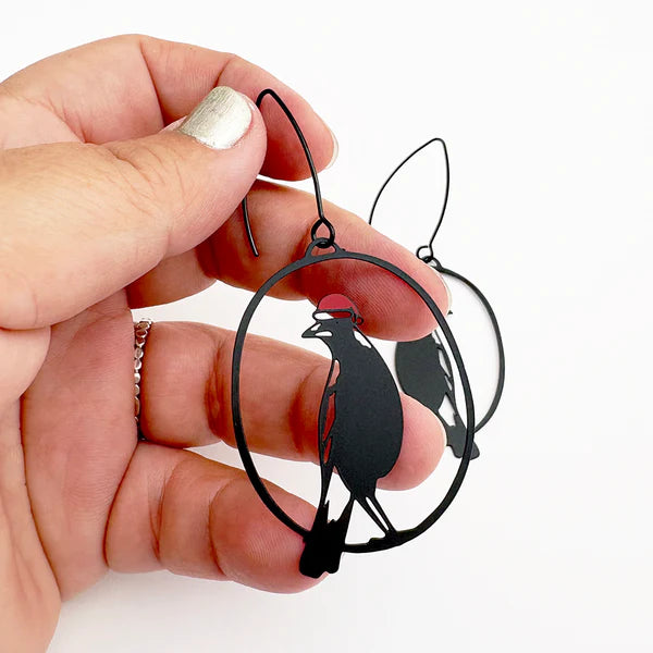 Denz Midi Christmas Magpie Earrings