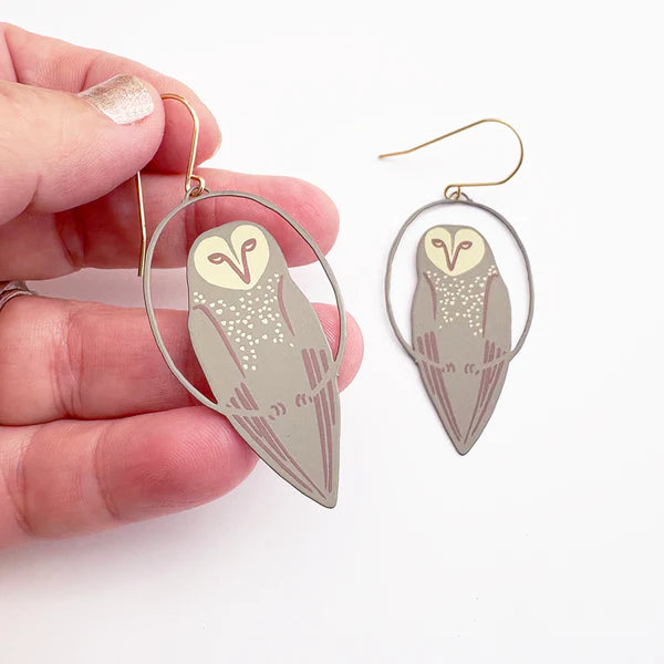 Denz Midi Masked Owl Earrings