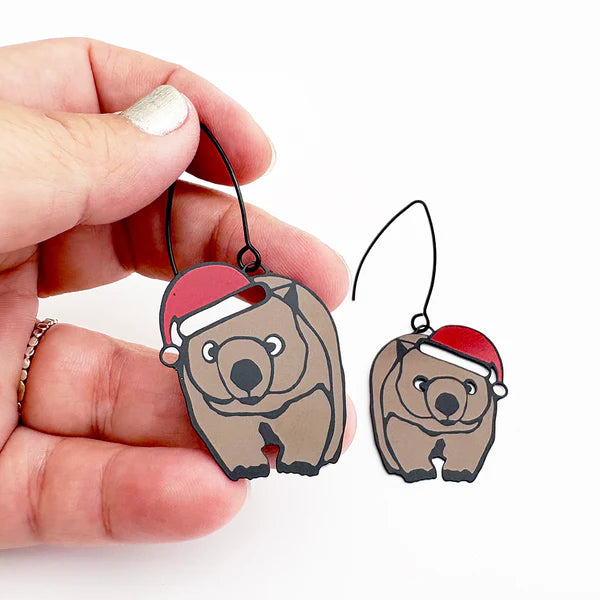 Denz Midi Christmas Wombat Earrings
