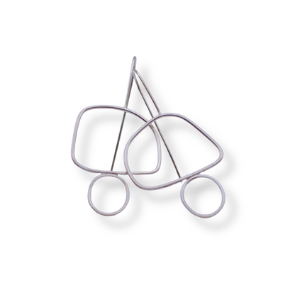 Chloë Waddell Sterling Silver Frame Earrings Small | #2
