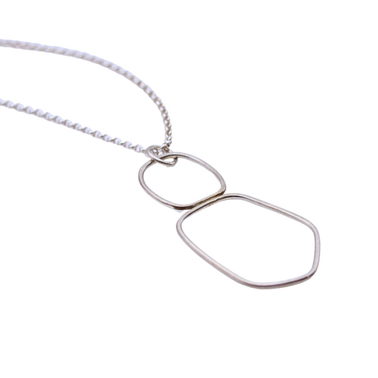 Chloë Waddell Sterling Silver Frame Necklace Large | #2