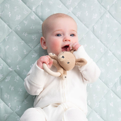 Living Textiles Co. Australiana Ring Rattle | Kylie the Kangaroo