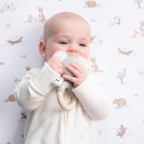 Living Textiles Co. Australiana Ring Rattle | Keith the Koala