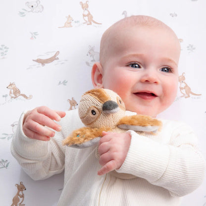 Living Textiles Co. Australiana Ring Rattle | Kenny the Kookaburra