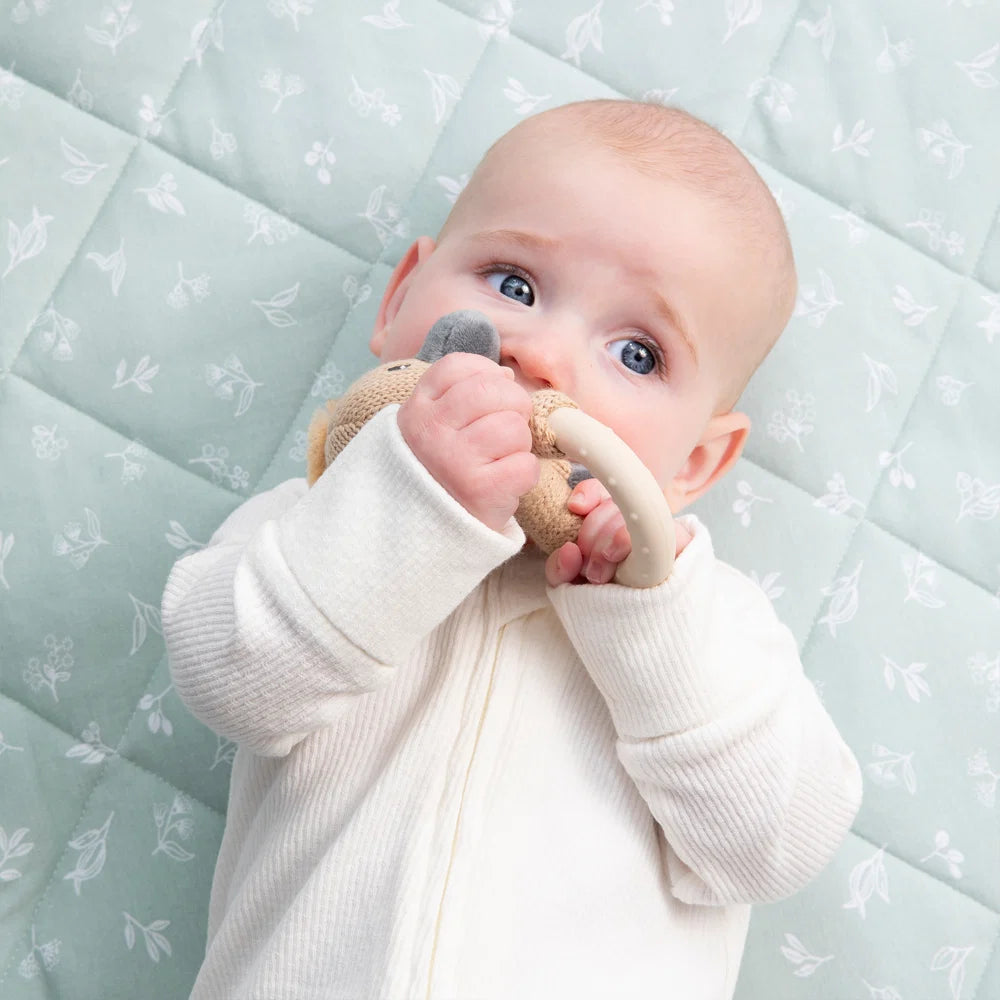 Living Textiles Co. Australiana Ring Rattle | Penny the Platypus