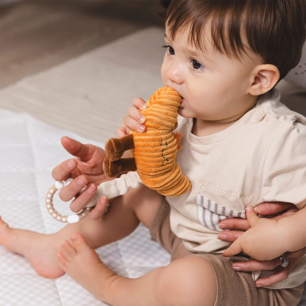 Living Textiles Co. 2 Pack Stroller Toys | Coffee & Croissant