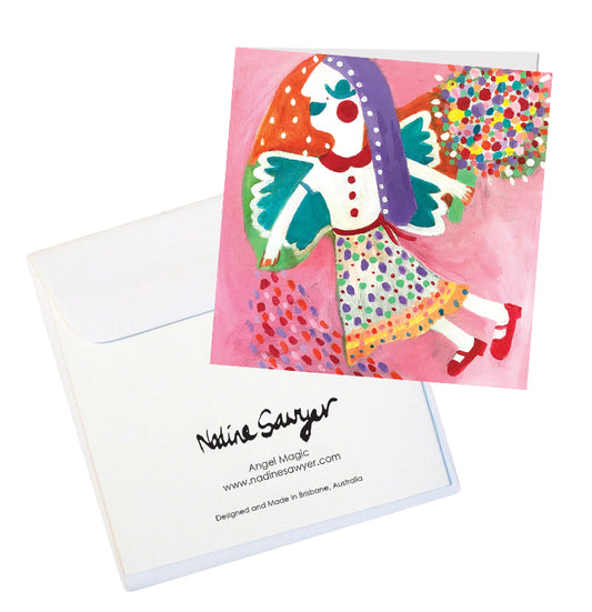 Nadine Sawyer Small Greeting Card | Angel Magic