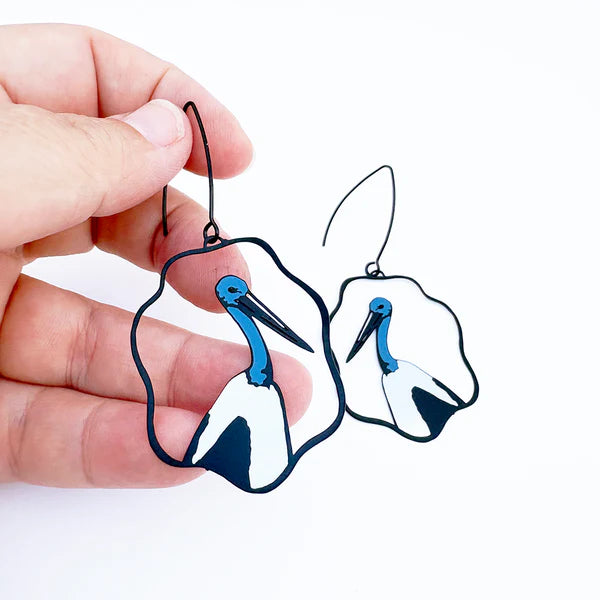 Denz Australian Jabiru Earrings