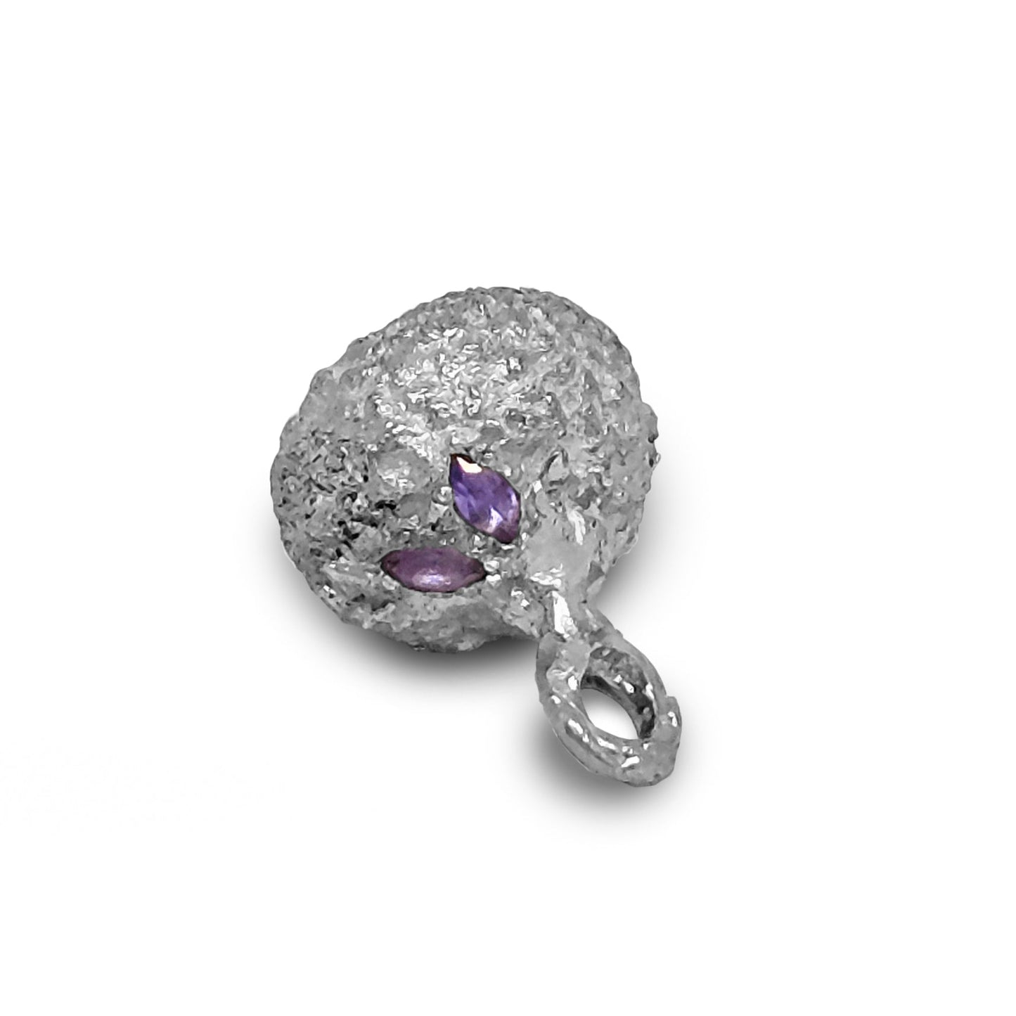 Burnished Jewellery Pendant | Hollow Amethyst