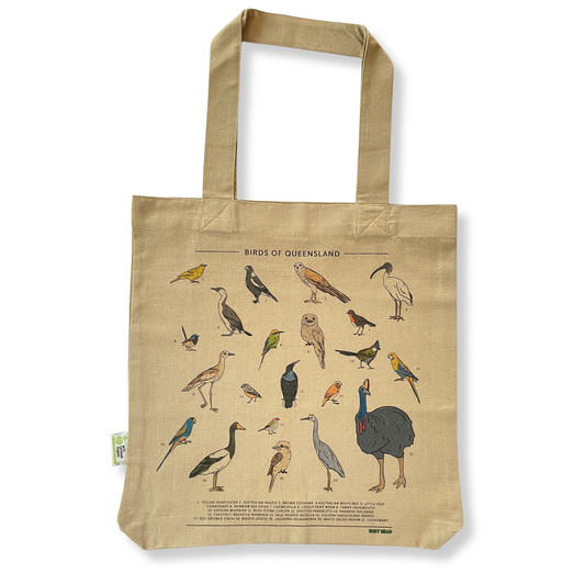 Busy Head Tote Bag | Birds of Queensland Natural