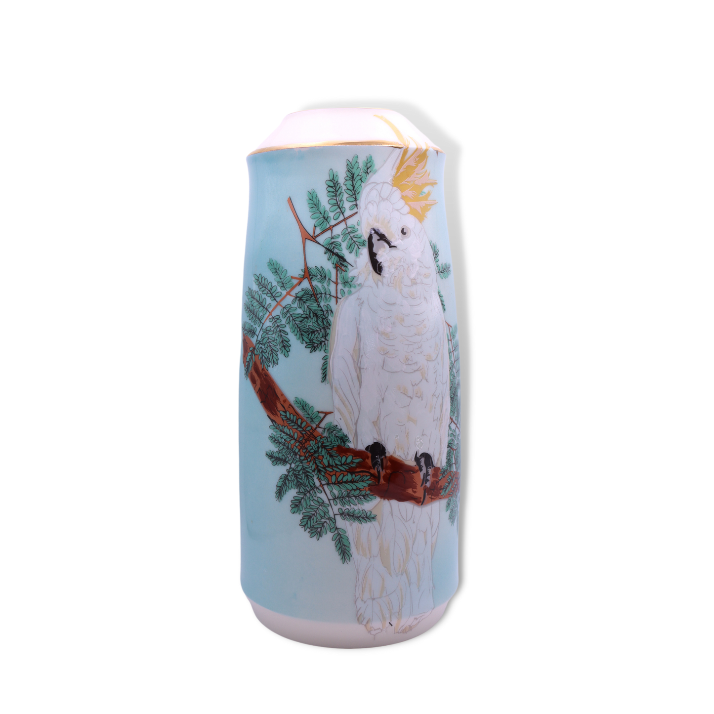 Blue House Porcelain Vase | Sulphur-Crested Cockatoo