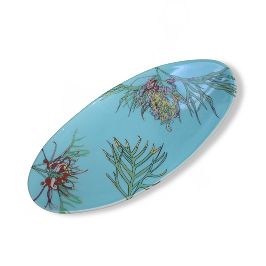 Blue House Porcelain Blue Oval Platter | Grevillea